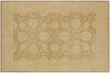 handmade Traditional Kafkaz Chobi Ziegler Brown Beige Hand Knotted RECTANGLE 100% WOOL area rug 9 x 12